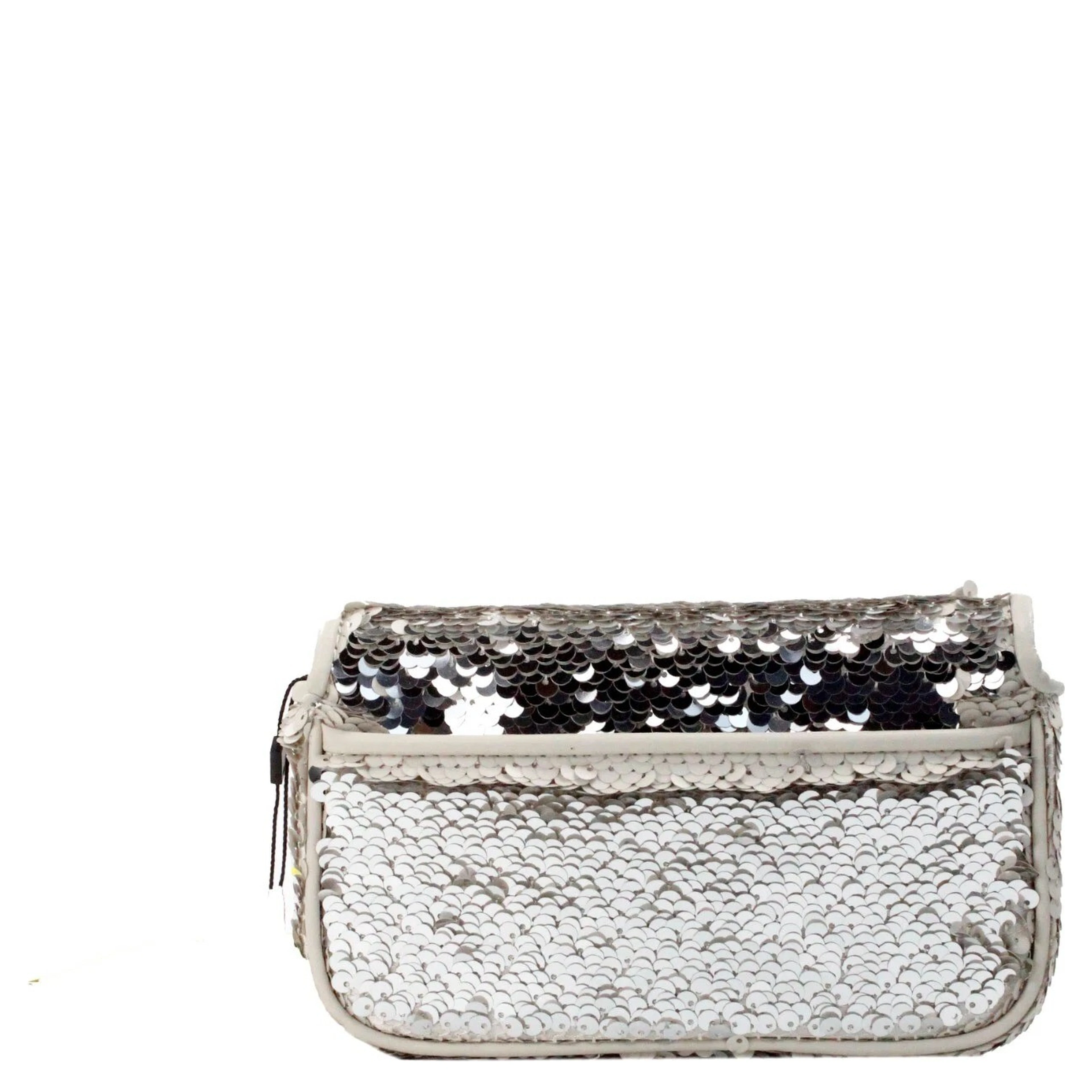 Marc Jacobs The Mini J Marc Shoulder Bag Cream Sequined Crossbody Bag