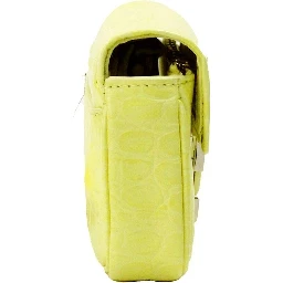 Marc Jacobs The Mini Shoulder Bag Yellow Embossed Leather Crossbody Bag
