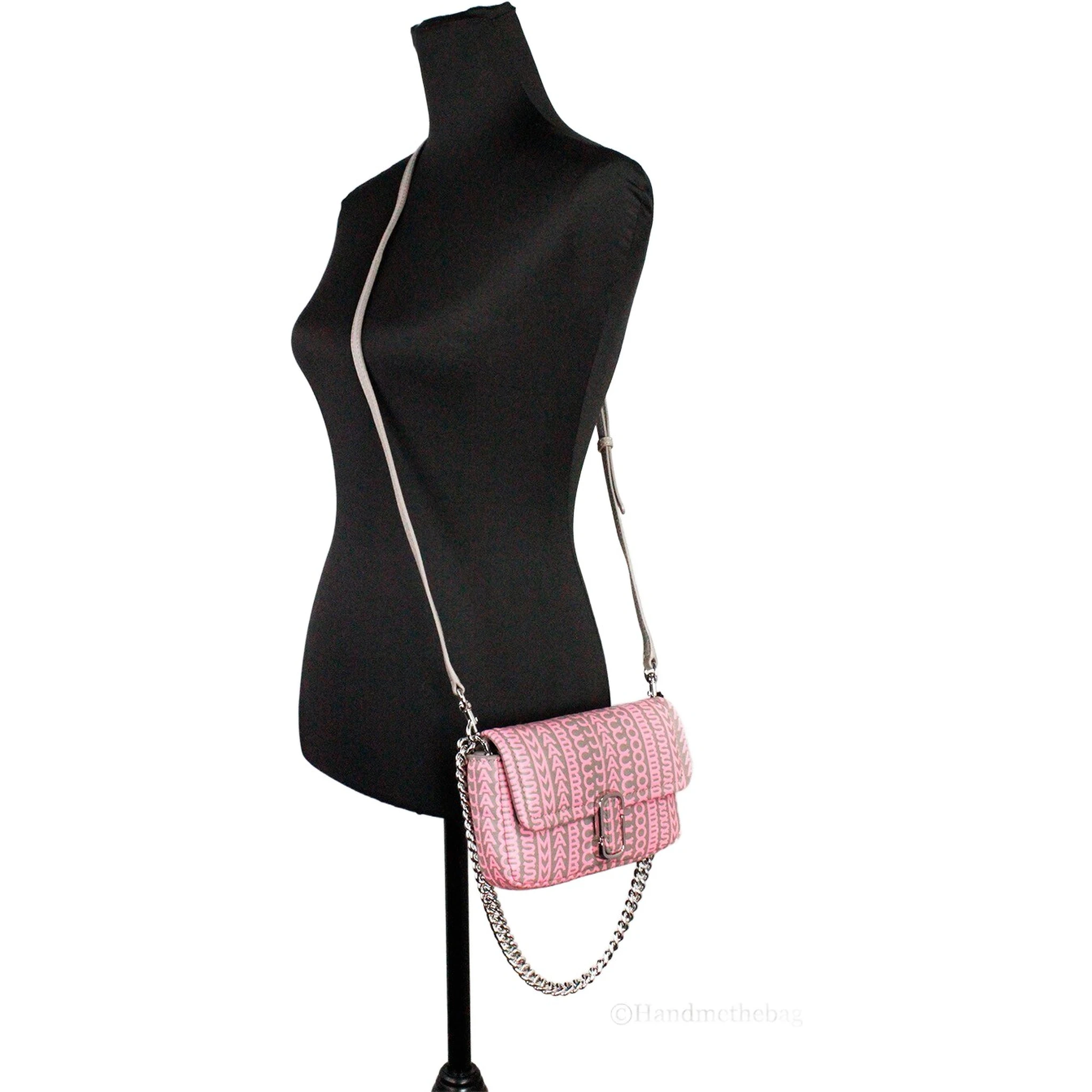 Marc Jacobs Neon Pink The Monogram Leather J Marc Mini Shoulder Bag Crossbody