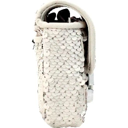 Marc Jacobs The Mini J Marc Shoulder Bag Cream Sequined Crossbody Bag