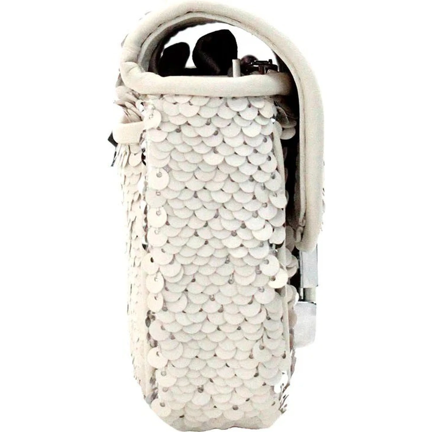 Marc Jacobs The Mini J Marc Shoulder Bag Cream Sequined Crossbody Bag