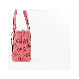 Michael Kors Kimber Small Tea Rose Leather 2-In-1 Zip Tote Messenger Bag Purse