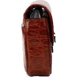 Marc Jacobs The Mini Shoulder Bag Spice Brown Embossed Leather Crossbody Bag
