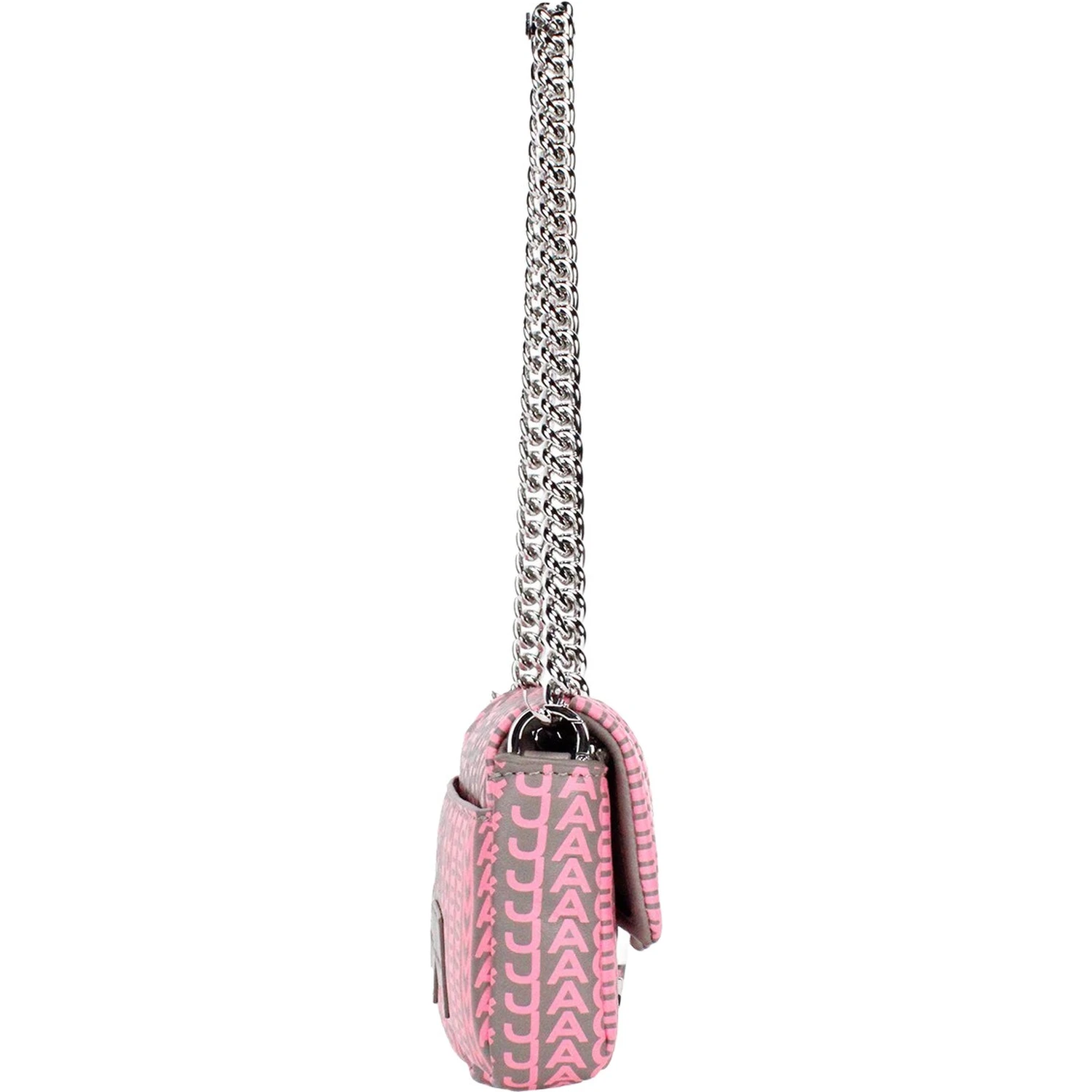 Marc Jacobs Neon Pink The Monogram Leather J Marc Mini Shoulder Bag Crossbody