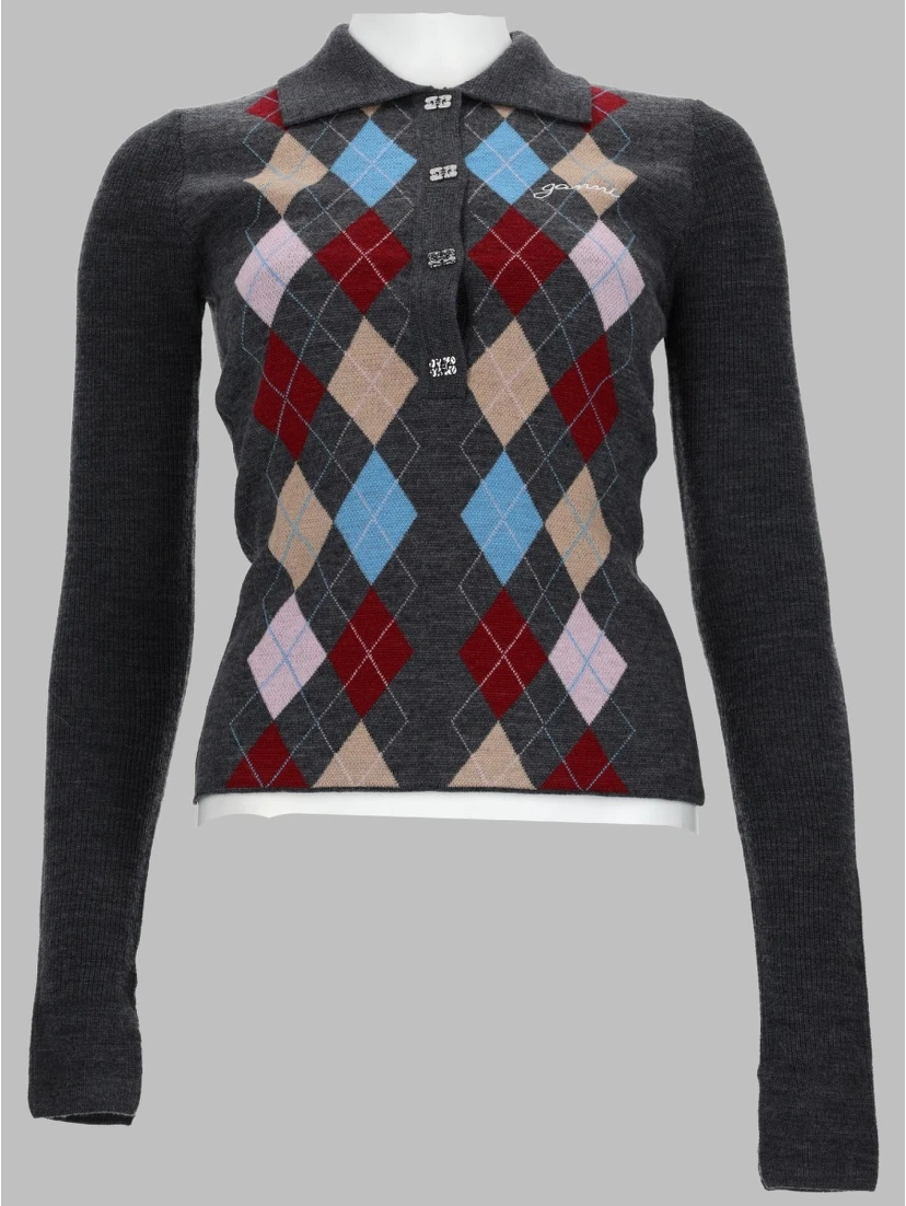 MAGLIA POLO A ROMBI