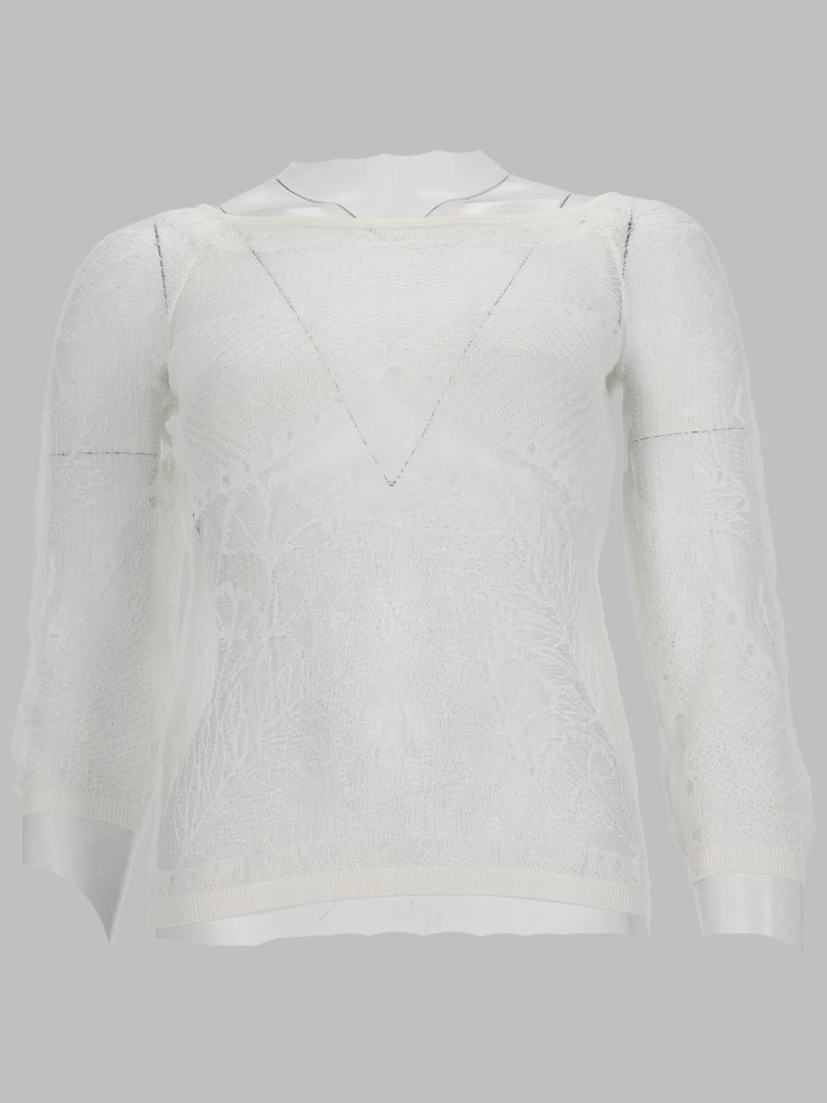 viscose net knit top