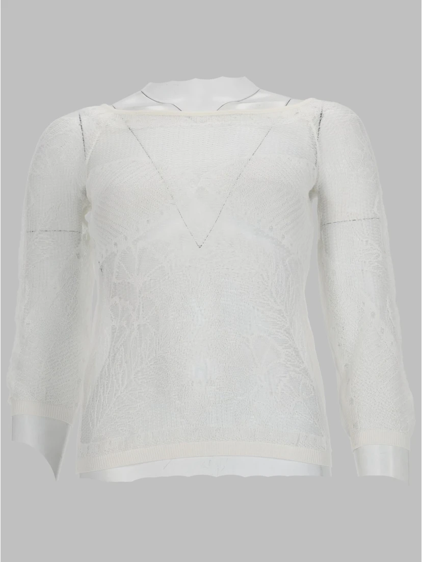 viscose net knit top