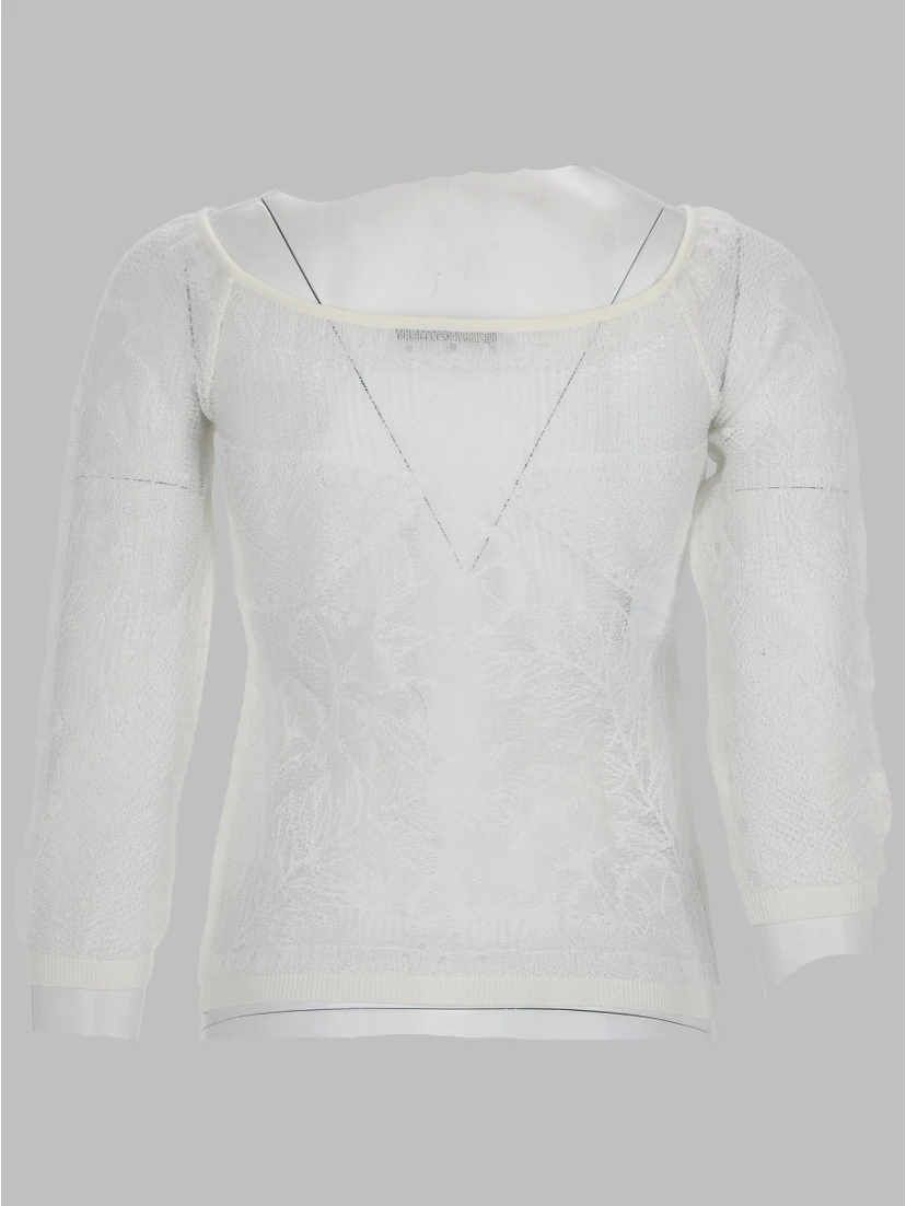 viscose net knit top