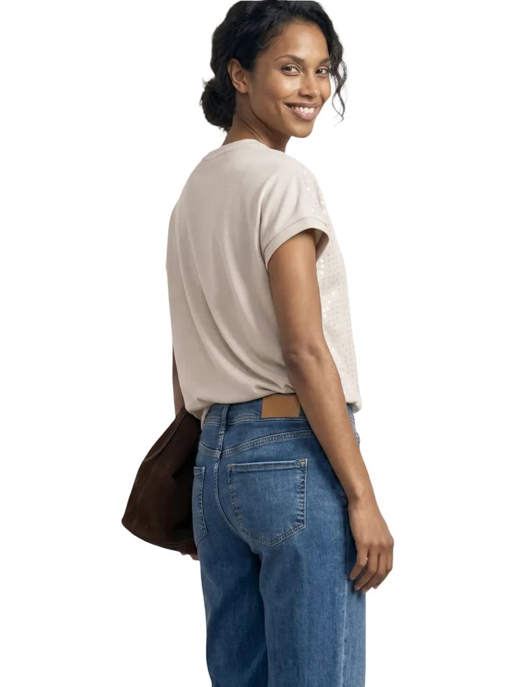 Beige Polyester T-Shirt alternative