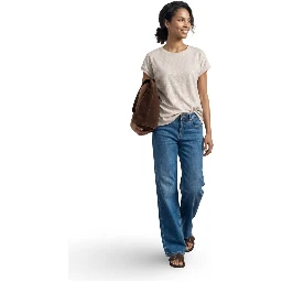 Beige Polyester T-Shirt