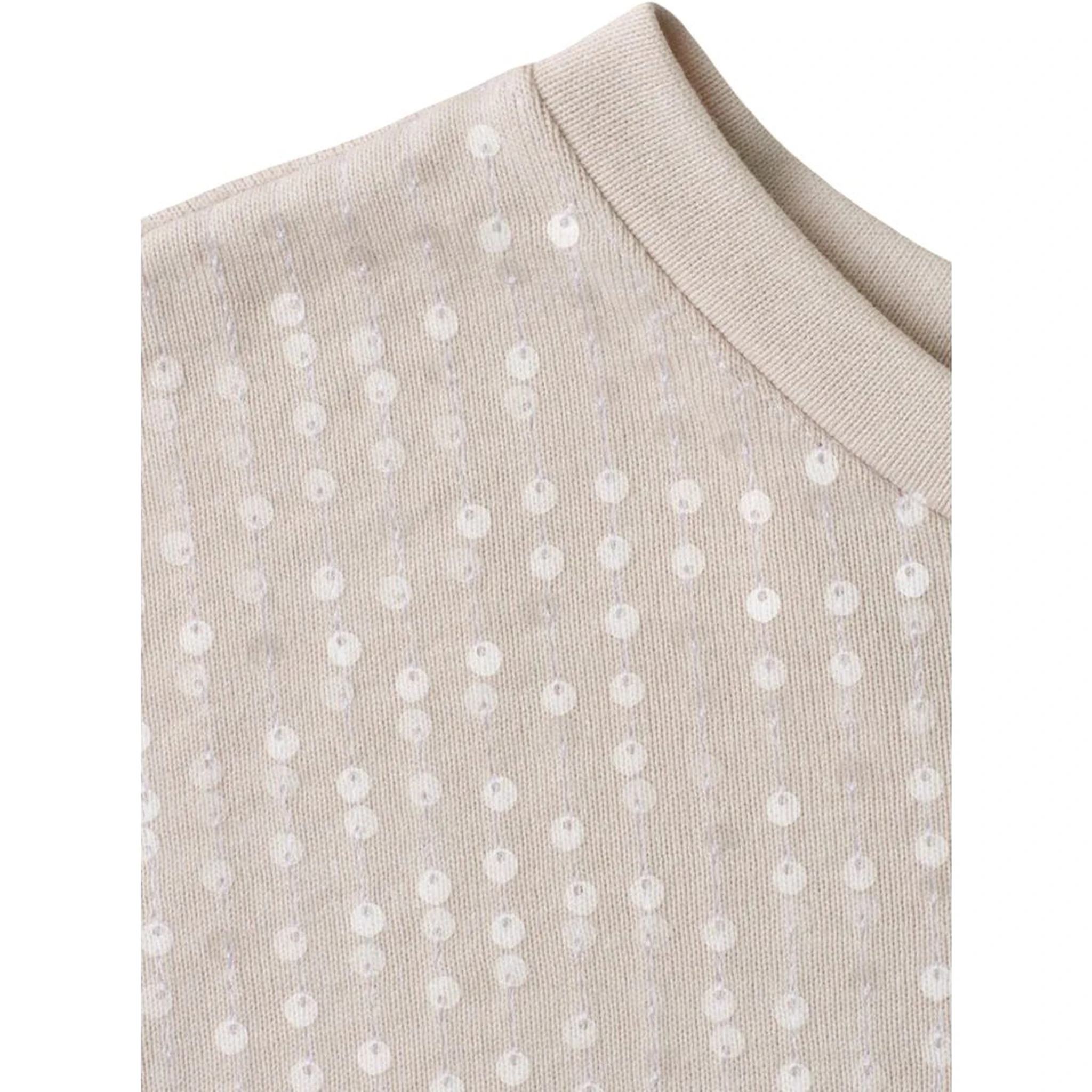 Beige Polyester T-Shirt