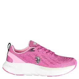Pink Polyurethane Women Sneaker