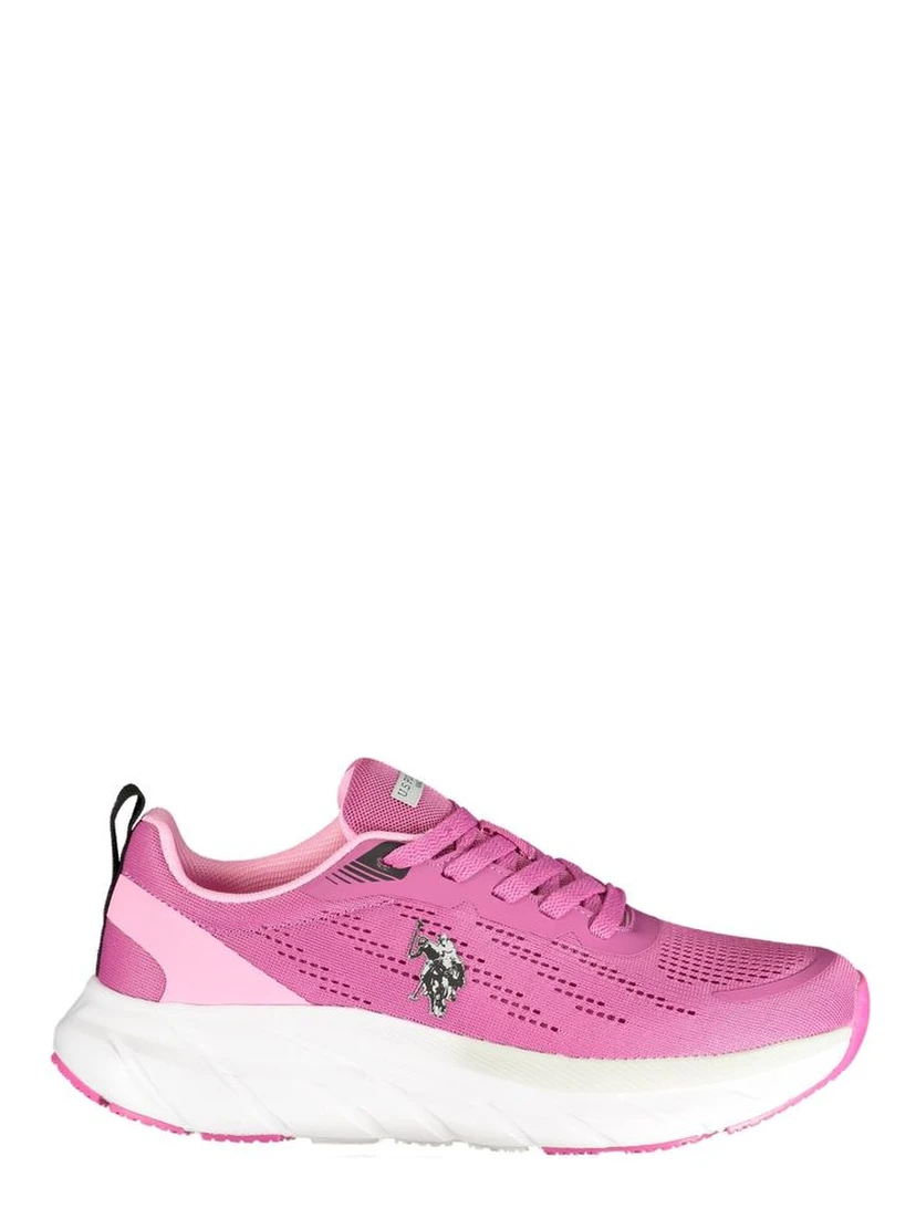 Pink Polyurethane Women Sneaker