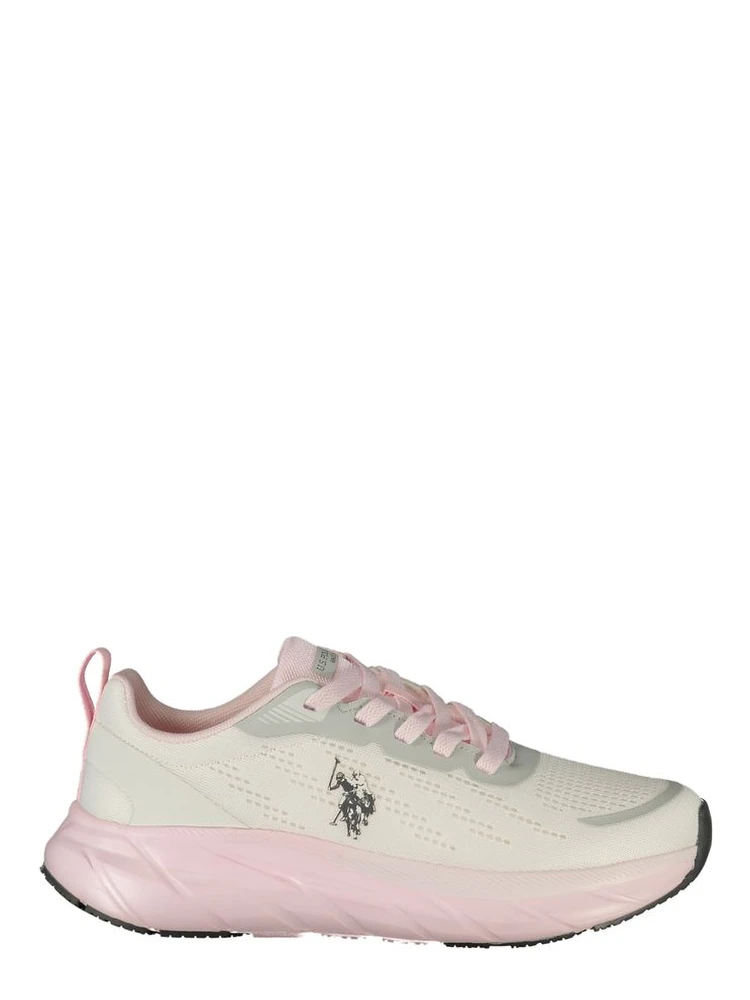 White Polyurethane Women's Sneaker