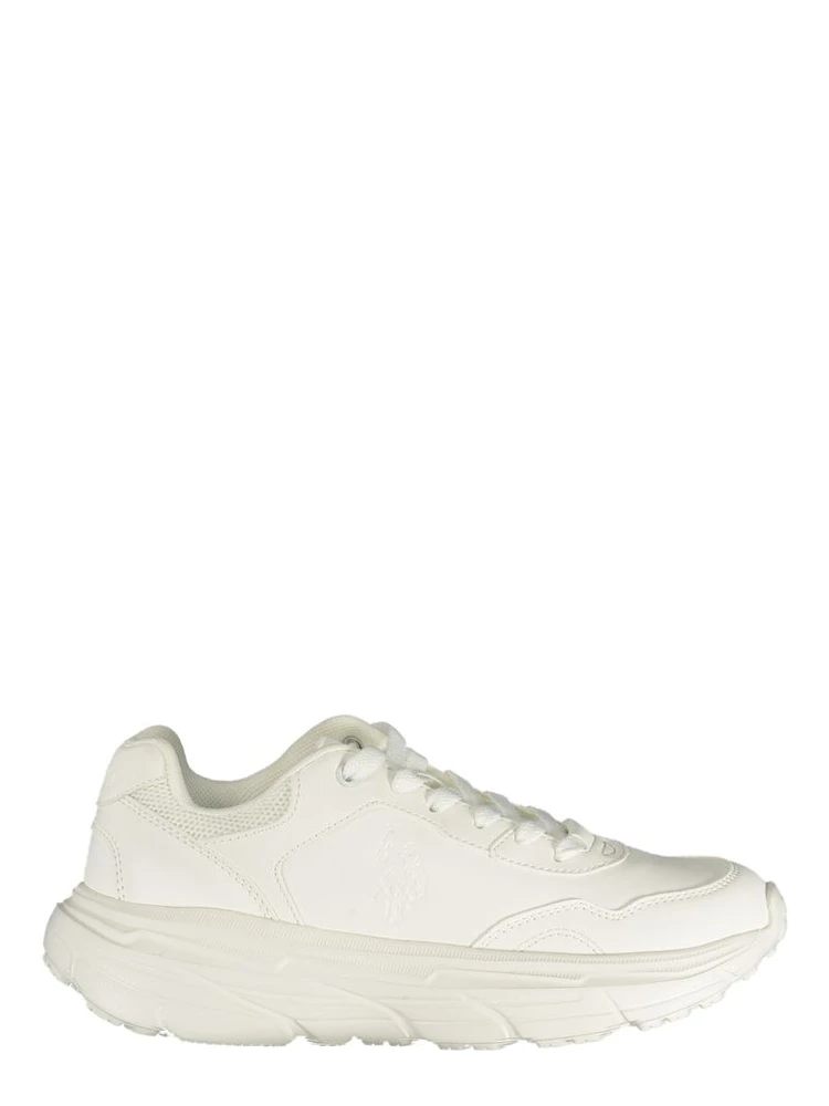 White Polyurethane Women's Sneaker