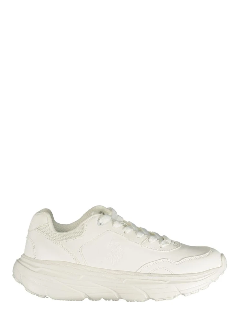 White Polyurethane Women's Sneaker