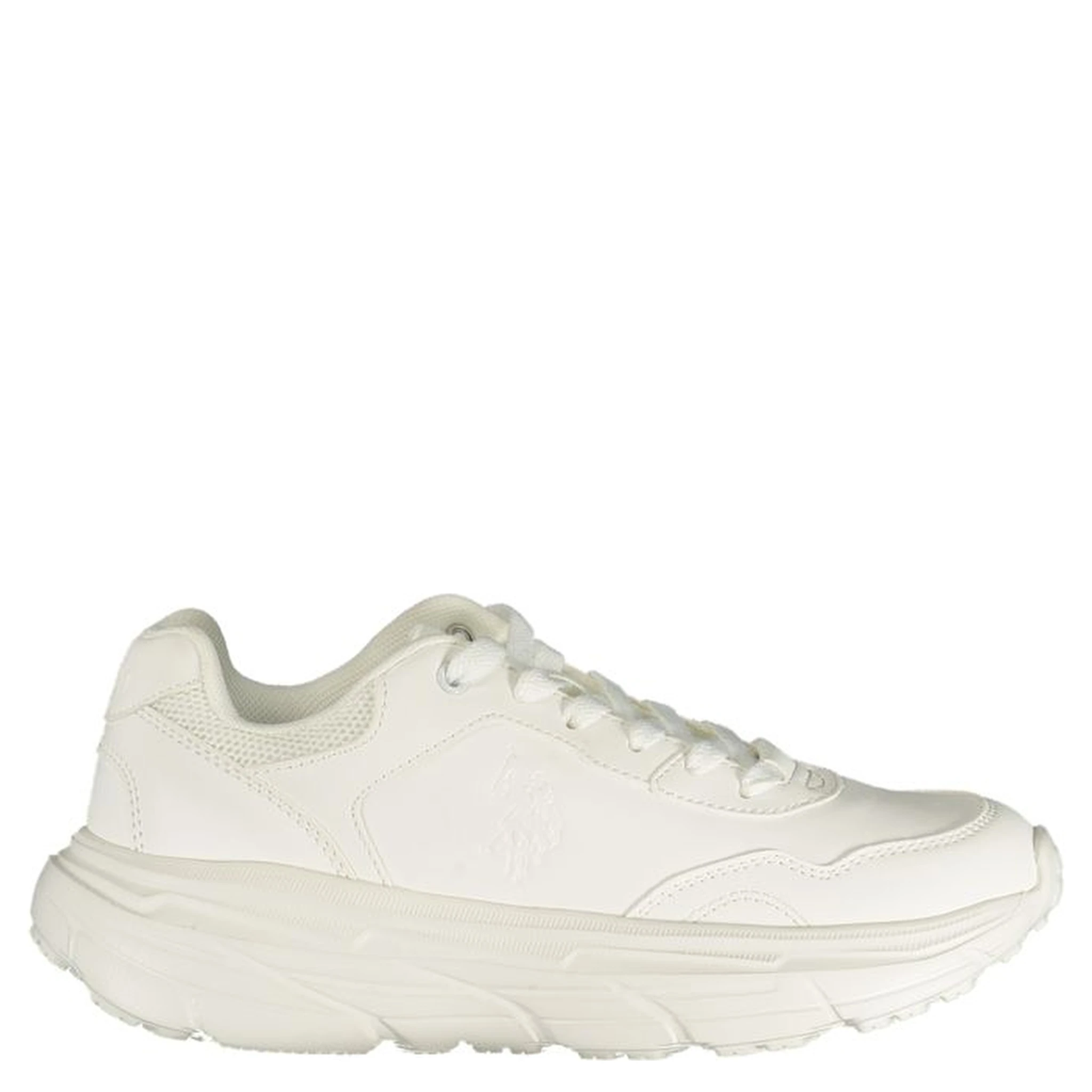 White Polyurethane Women's Sneaker