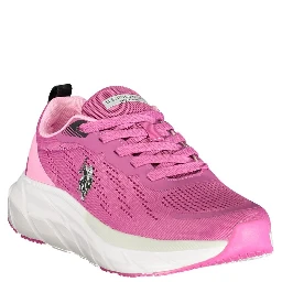 Pink Polyurethane Women Sneaker