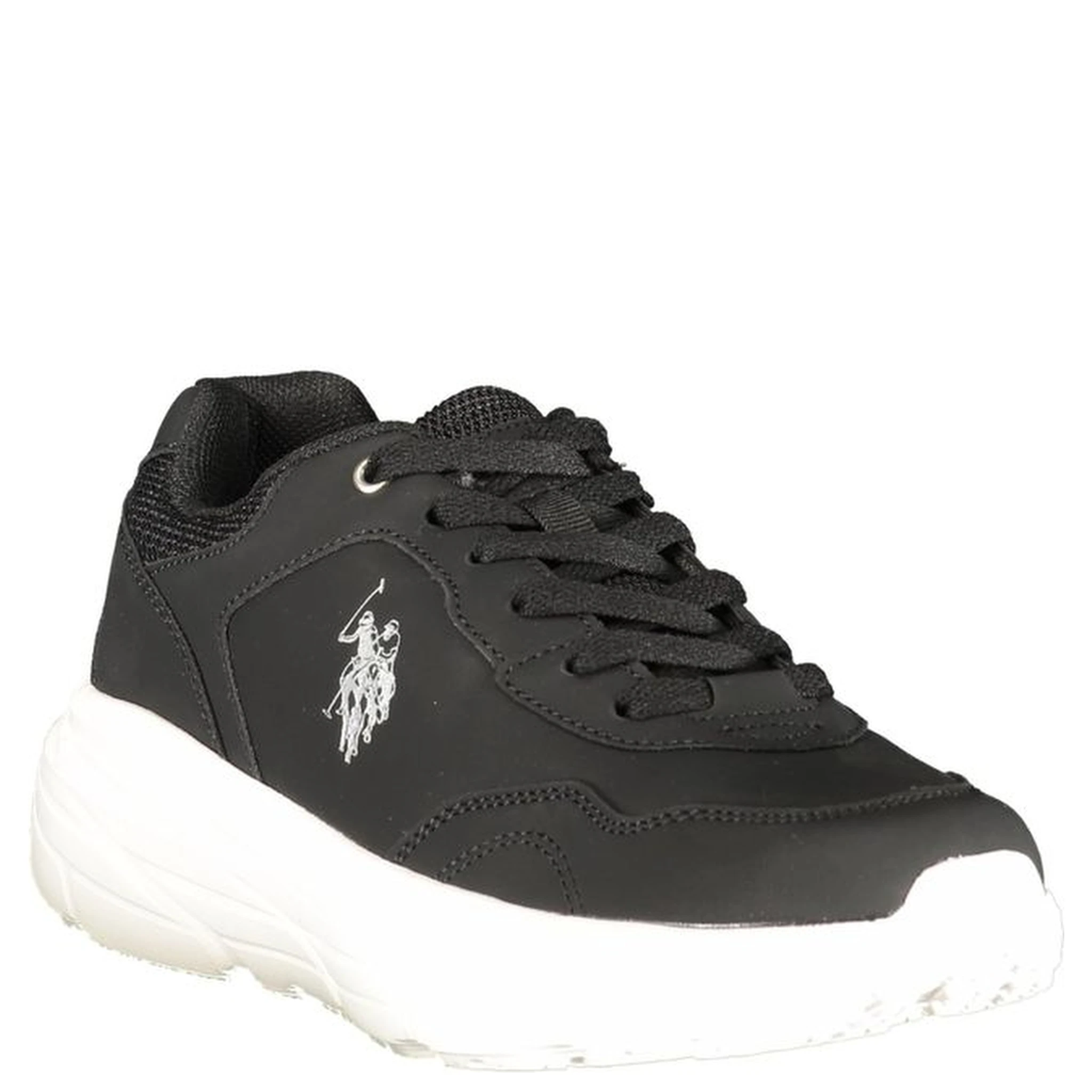 Black Polyurethane Women's Sneaker