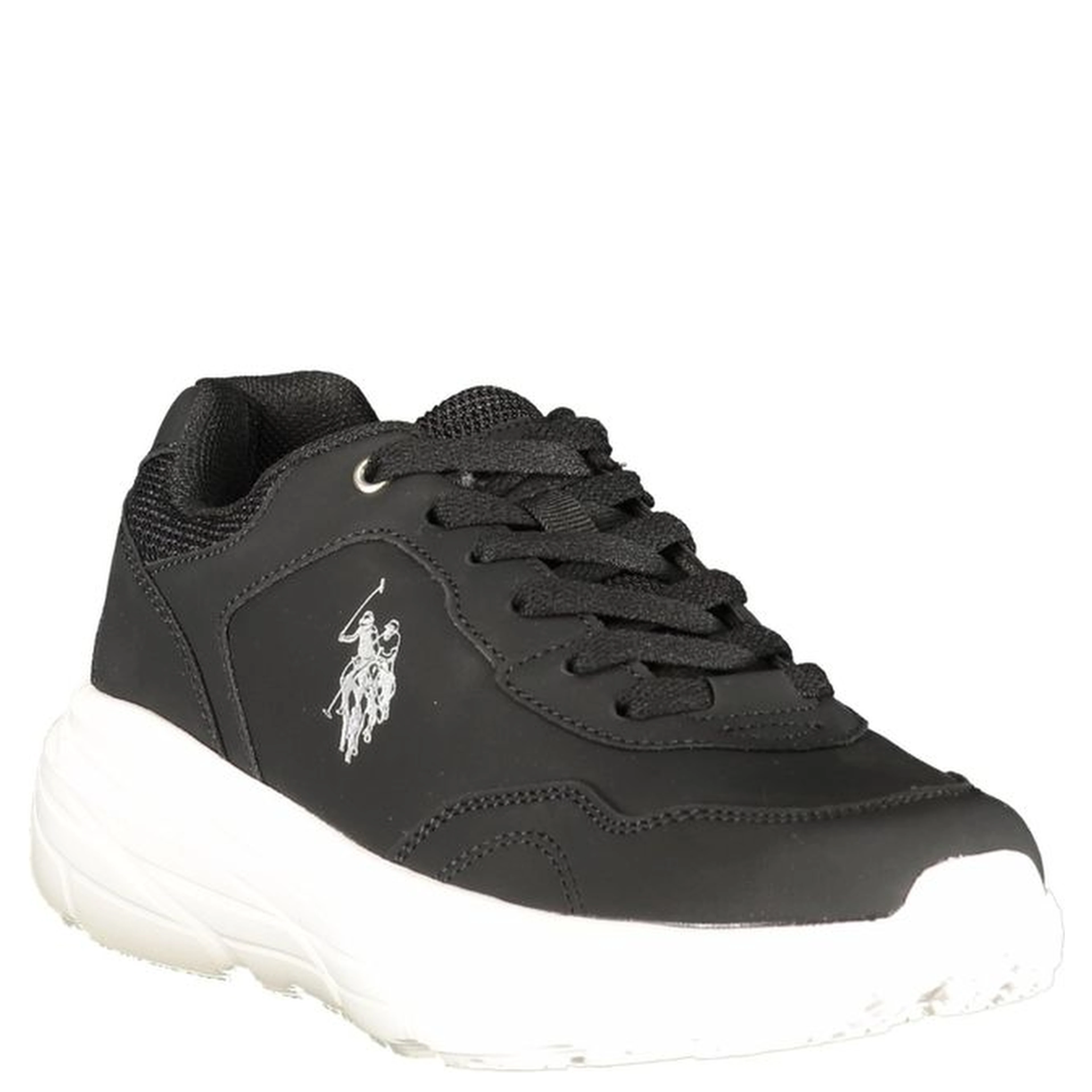 Black Polyurethane Women's Sneaker