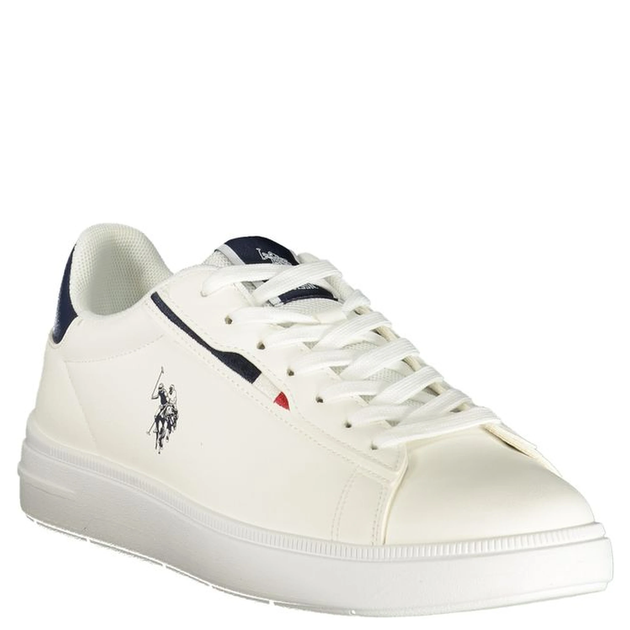 White Polyurethane Men's Sneaker