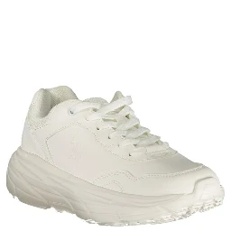 White Polyurethane Women's Sneaker