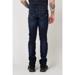 Blue Cotton Slim Fit Jeans