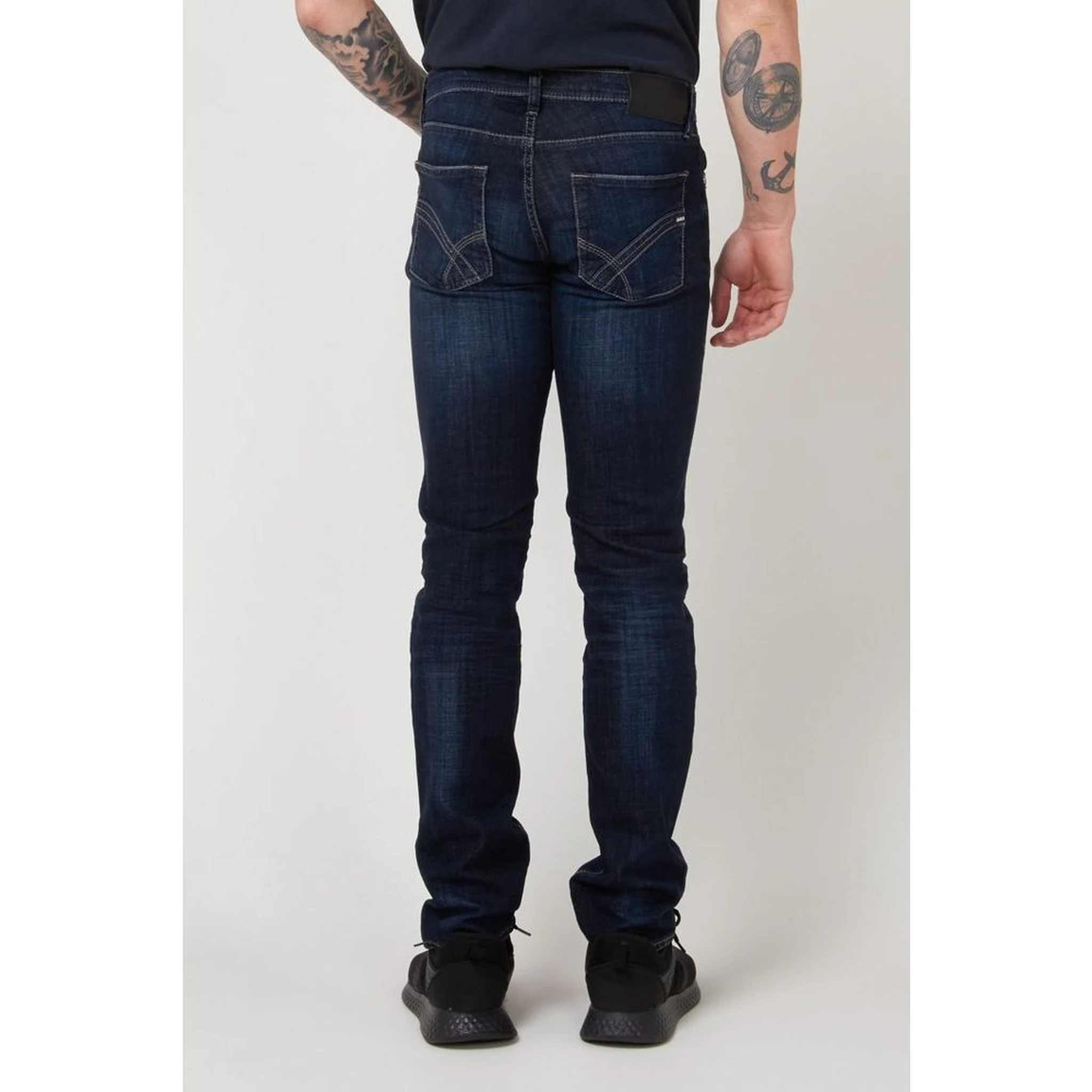 Blue Cotton Slim Fit Jeans