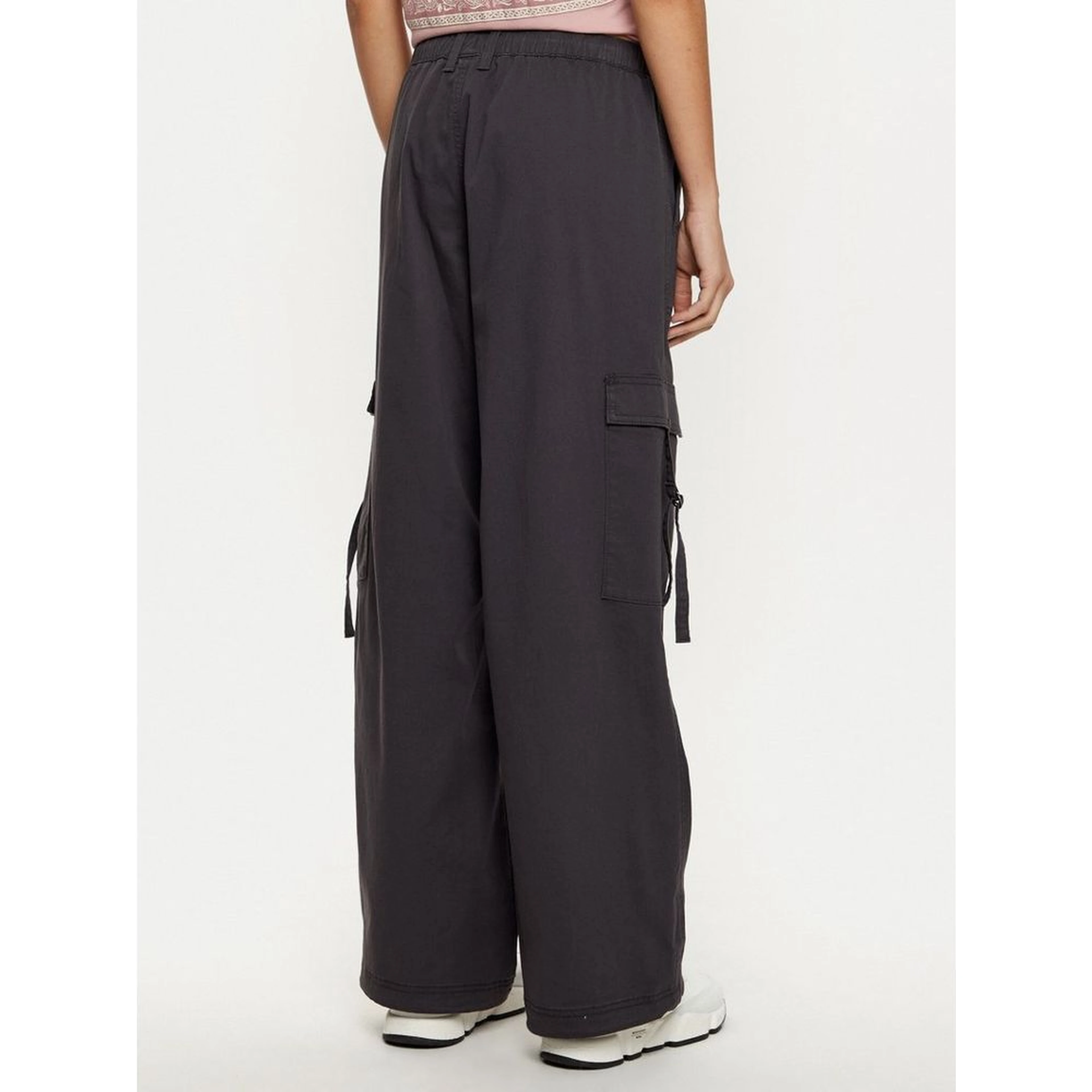 Black Cotton Cargo Pants