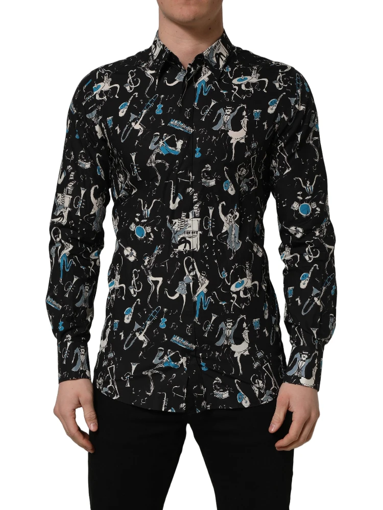 Black Jazz Club Cotton GOLD Fit Dress Shirt