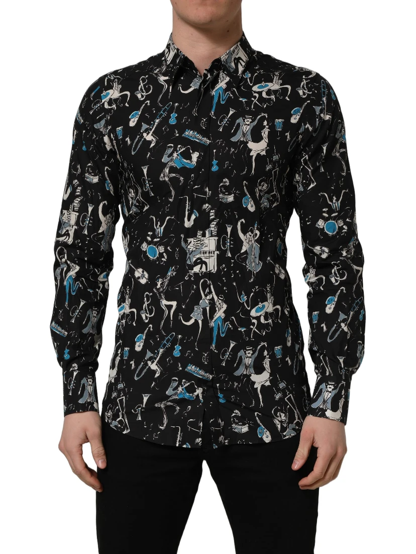 Black Jazz Club Cotton GOLD Fit Dress Shirt