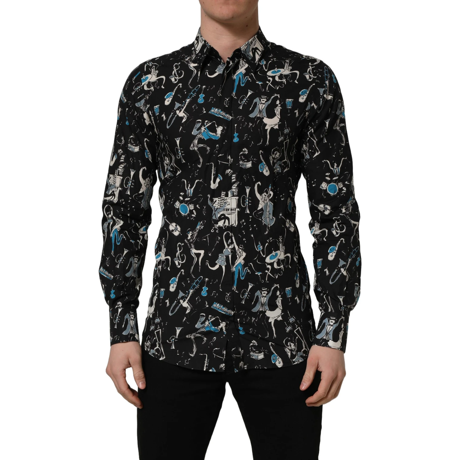 Black Jazz Club Cotton GOLD Fit Dress Shirt
