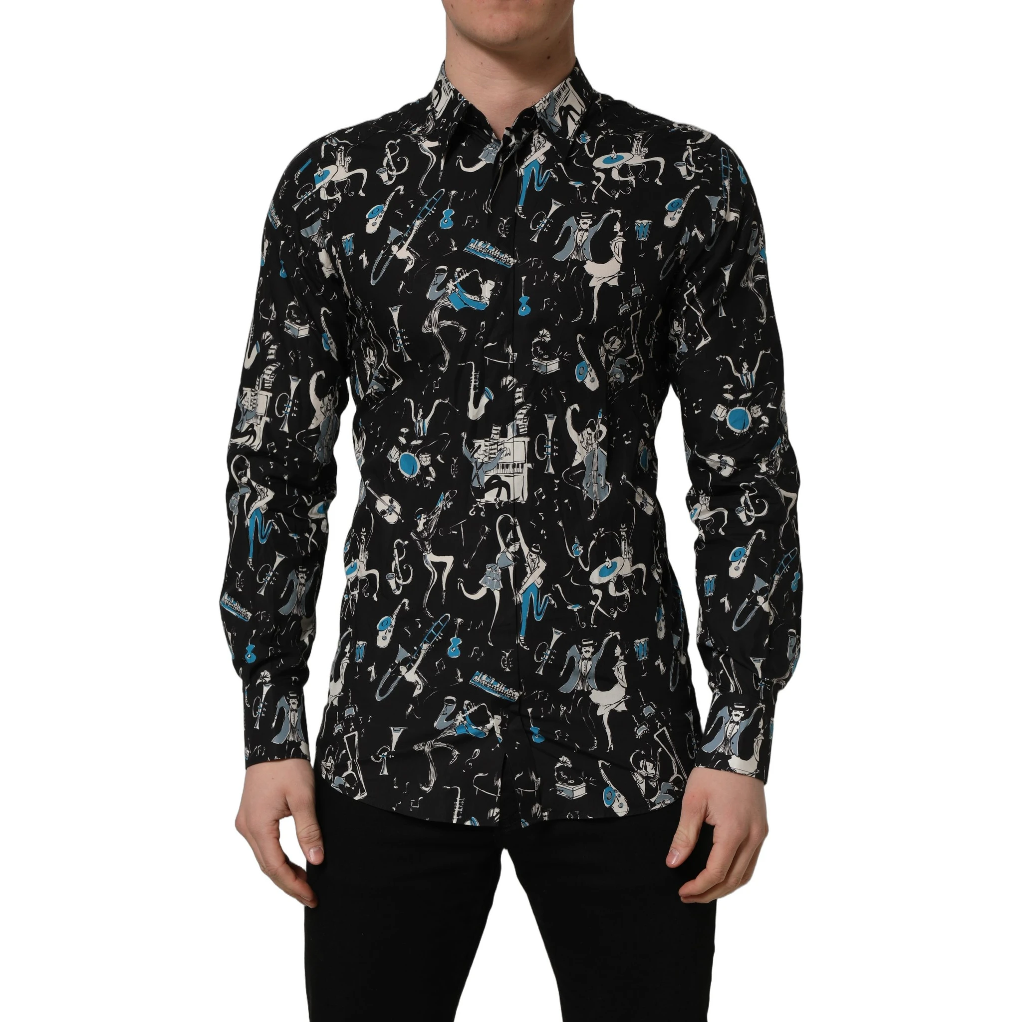 Black Jazz Club Cotton GOLD Fit Dress Shirt