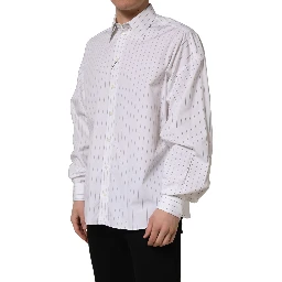 White Stripes Cotton Men Formal Dress Shirt