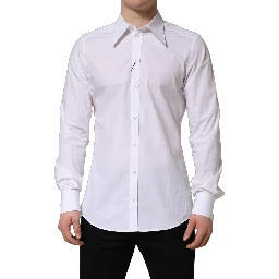 White MARTINI Long Sleeves Men Dress Shirt