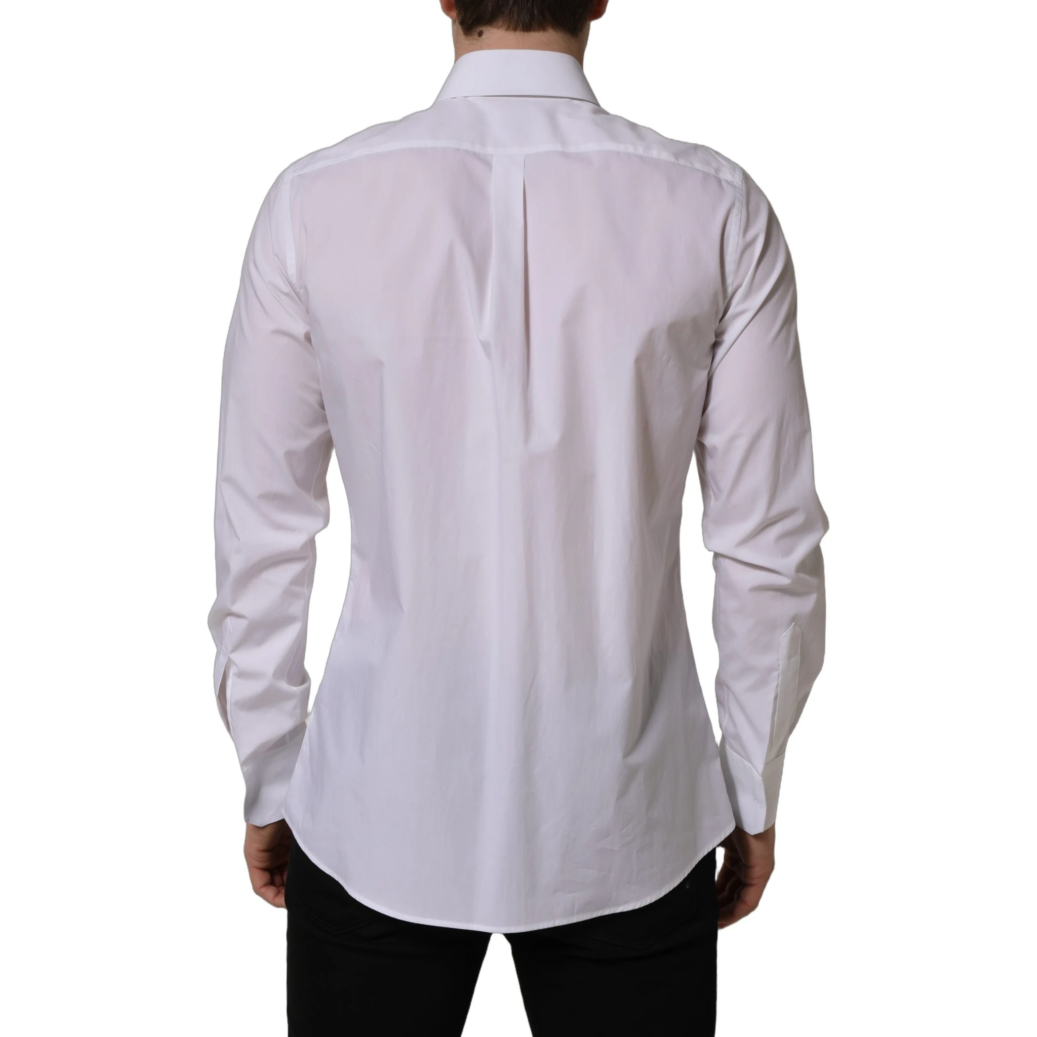White MARTINI Long Sleeves Men Dress Shirt