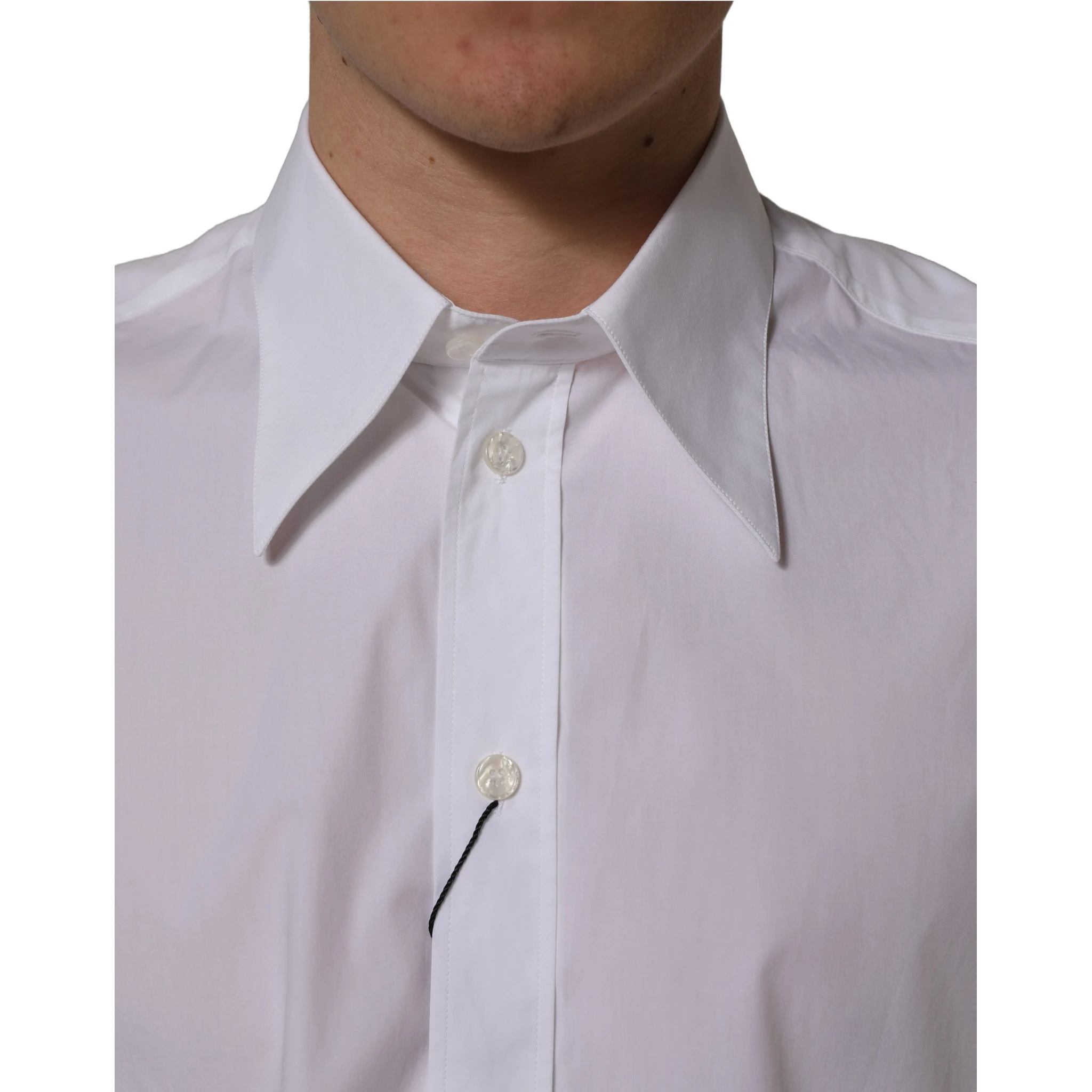 White Cotton Sleeveless Formal Dress Shirt