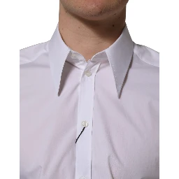 White MARTINI Long Sleeves Men Dress Shirt