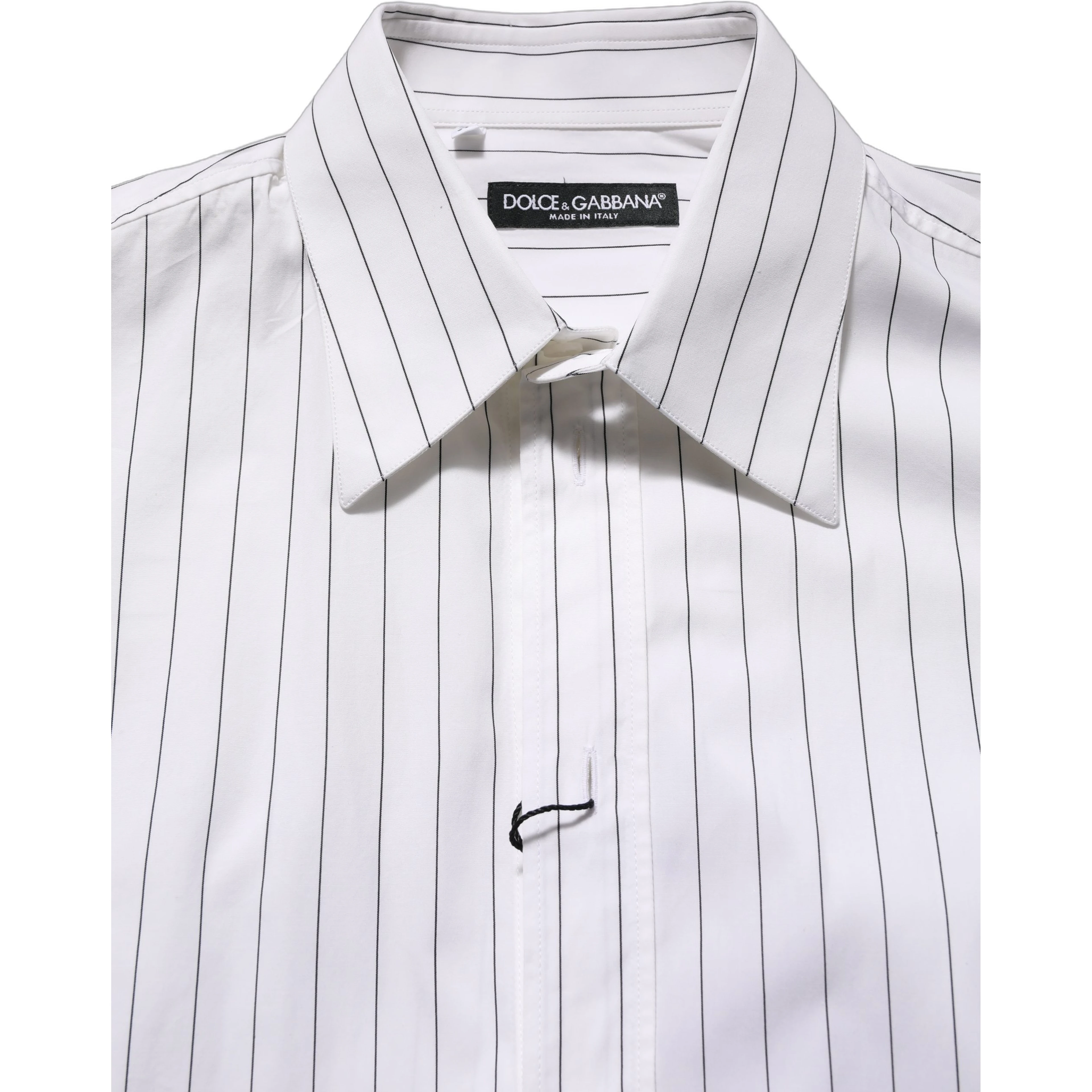 White Stripes Cotton Men Formal Dress Shirt