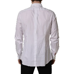 White GOLD Long Sleeves Bib Men Dress Shirt