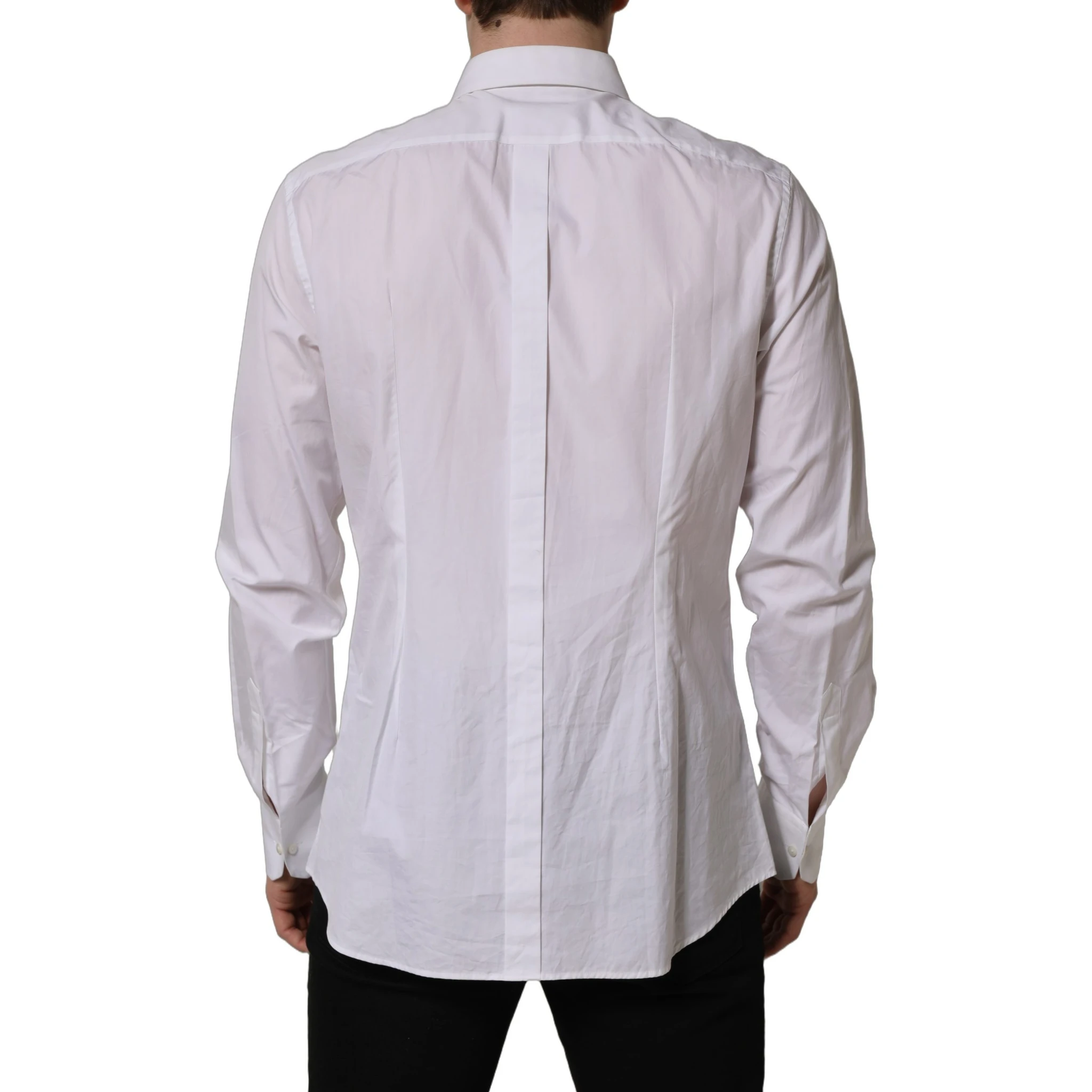 White GOLD Long Sleeves Bib Men Dress Shirt