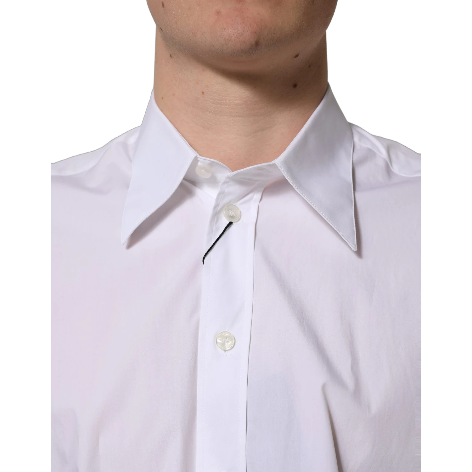 White Cotton Sleeveless Formal Dress Shirt