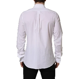 White MARTINI Long Sleeves Men Dress Shirt
