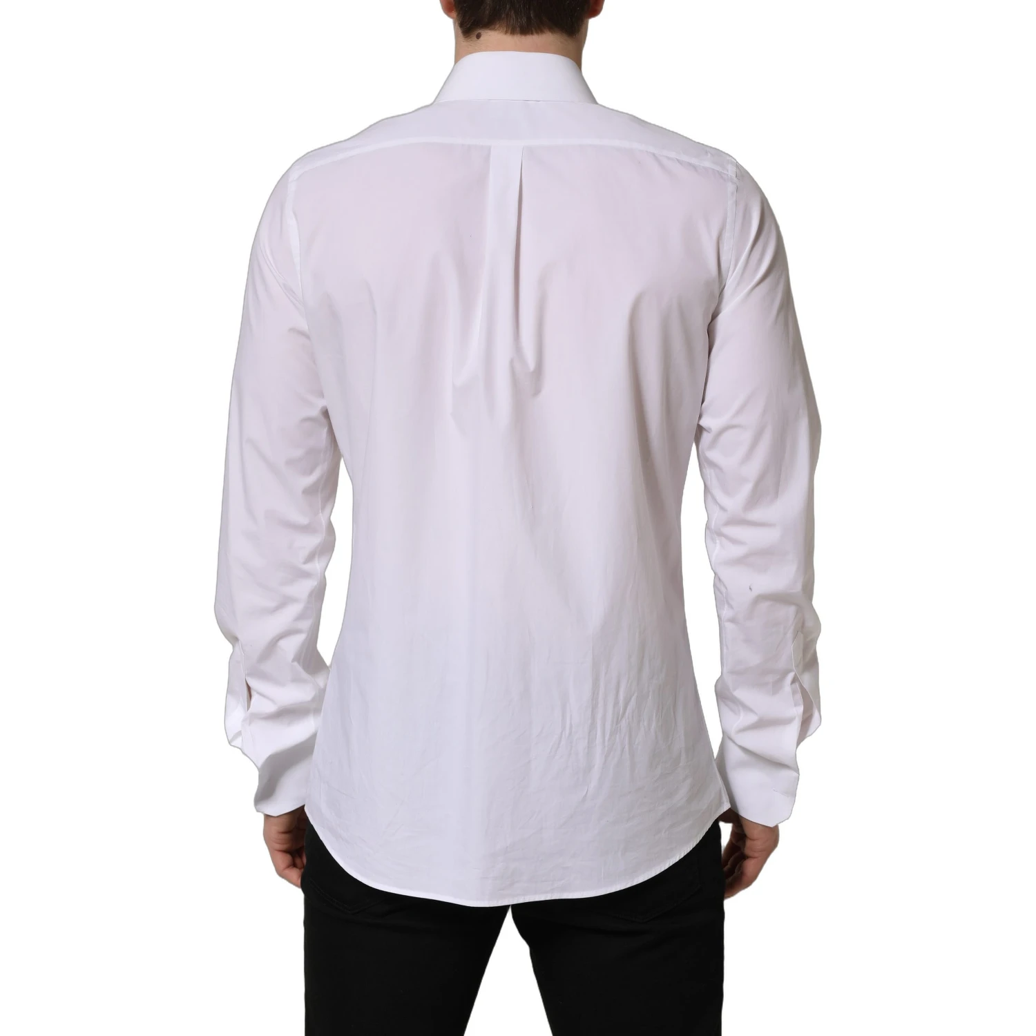 White MARTINI Long Sleeves Men Dress Shirt