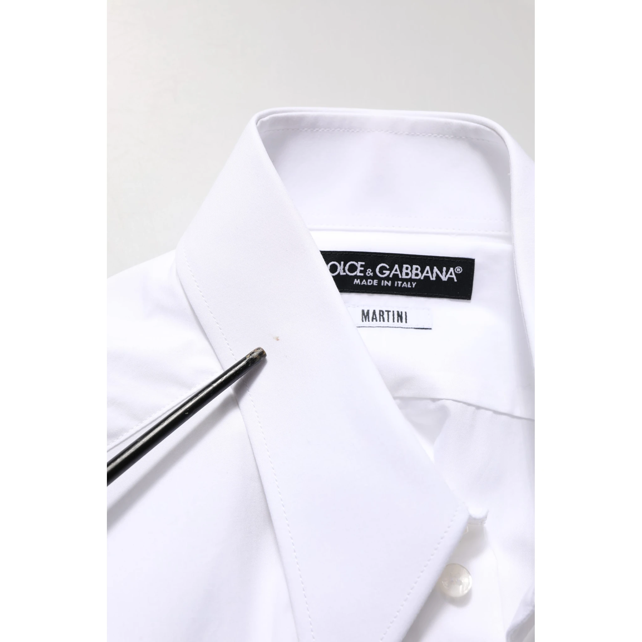White MARTINI Long Sleeves Men Dress Shirt