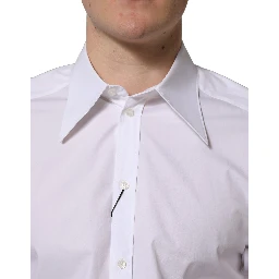 White MARTINI Long Sleeves Men Dress Shirt