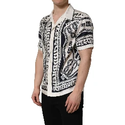 Black White Logo Bandana Short Sleeves Shirt
