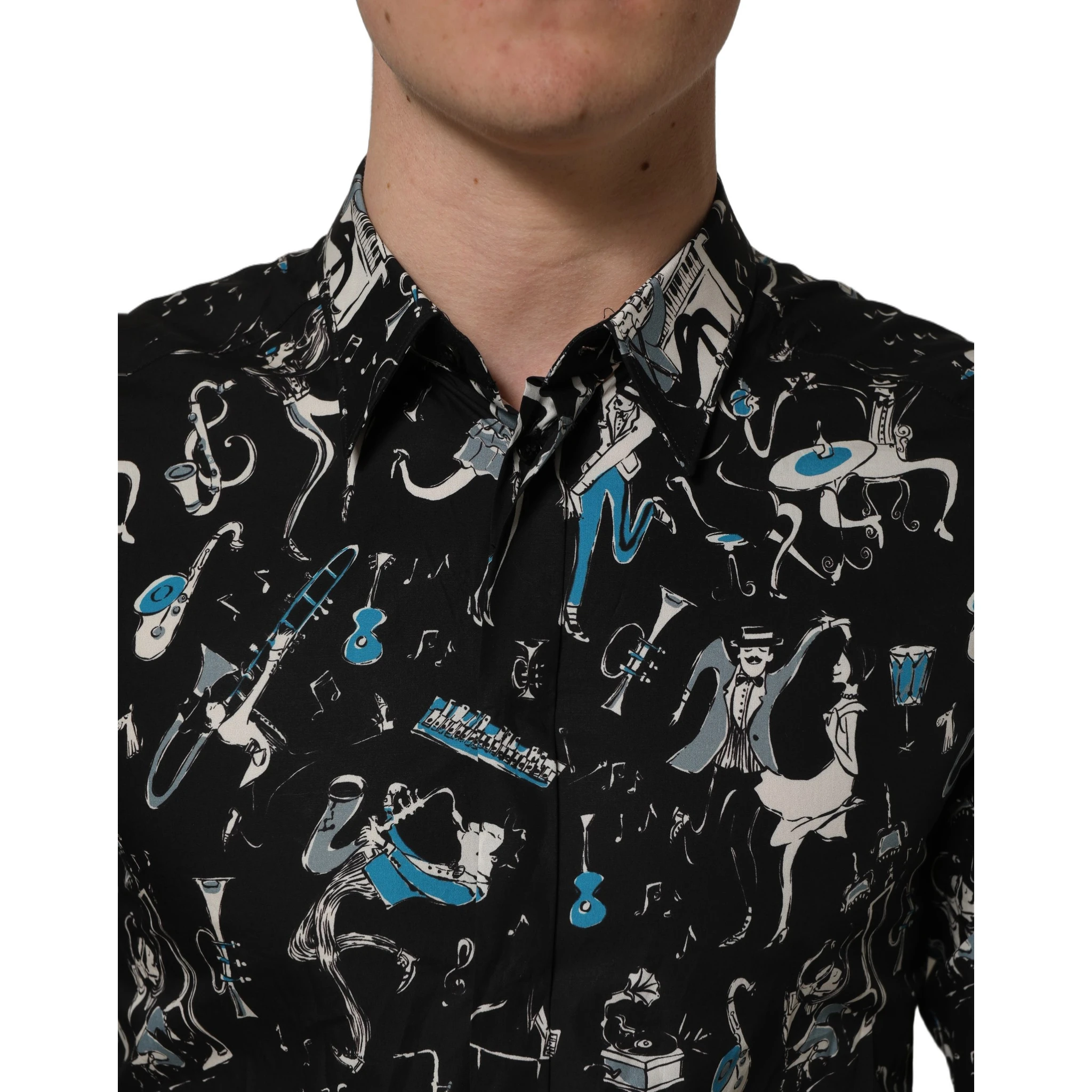 Black Jazz Club Cotton GOLD Fit Dress Shirt