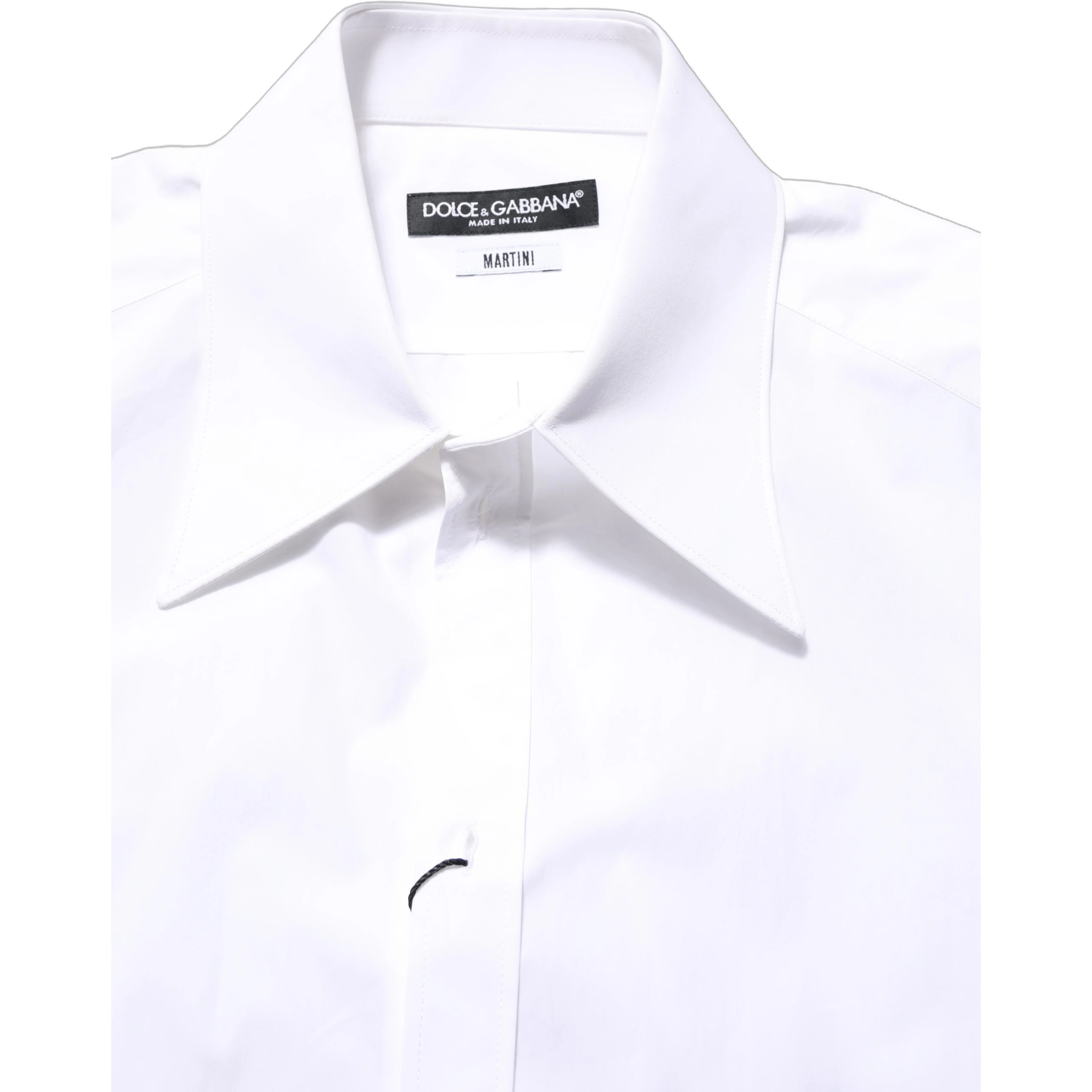 White MARTINI Long Sleeves Men Dress Shirt