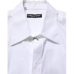 White Cotton Sleeveless Formal Dress Shirt